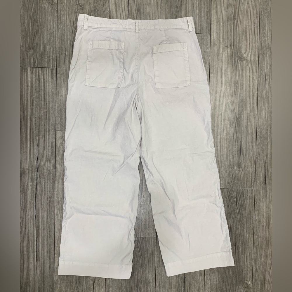 Frank & Eileen Waterford Wexford Flax Linen Pants Cement Beige Size 14 - Picture 11 of 11